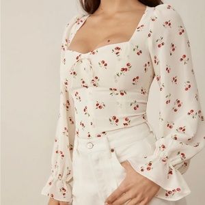 The Chase Cherry Long Sleeve Top